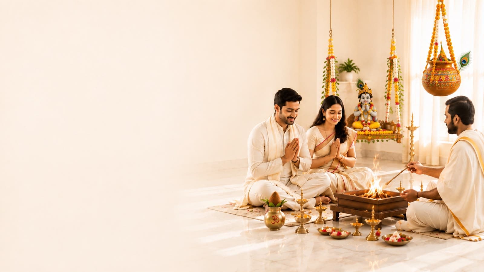 Vedic pooja rituals performed at the doorstep